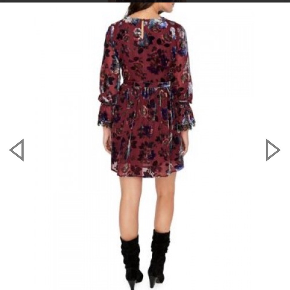 BuffaloDavidBitton Moulin Floral Velvet Mini Dress - Picture 2 of 8